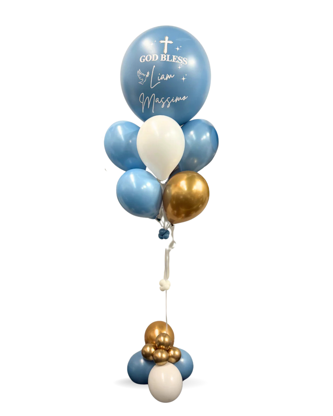 Baptism Custom Message Balloon Bouquet Communion