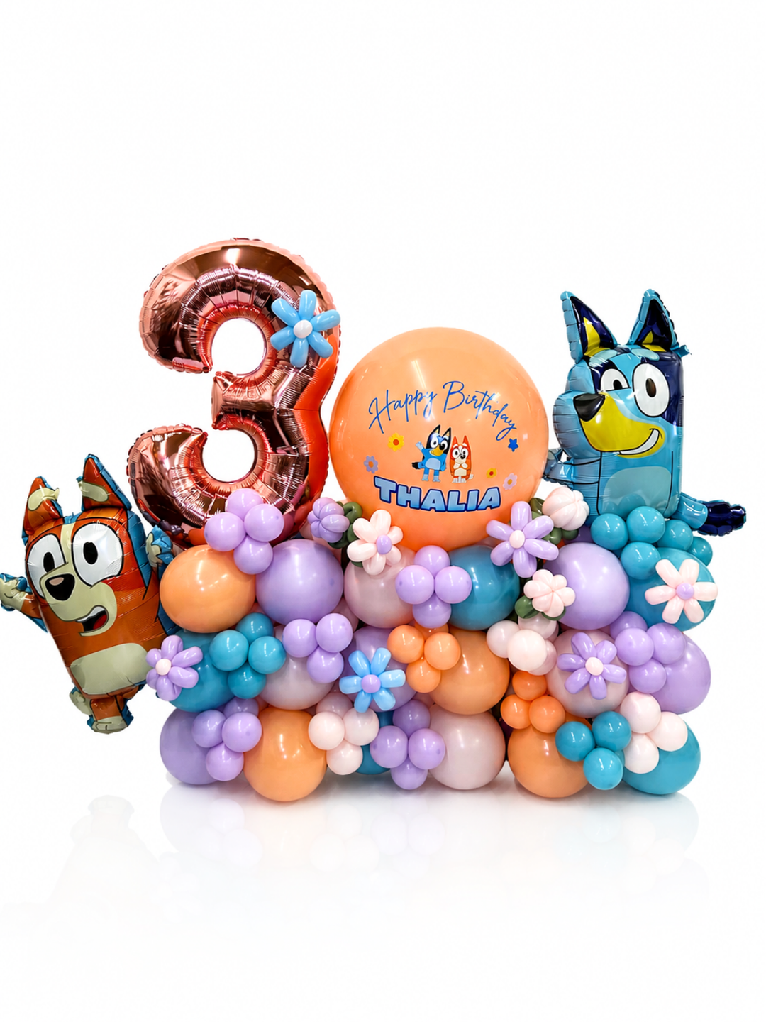 Bluey_and_bingo_number_birthday_cluster_stand_With_Custom_message