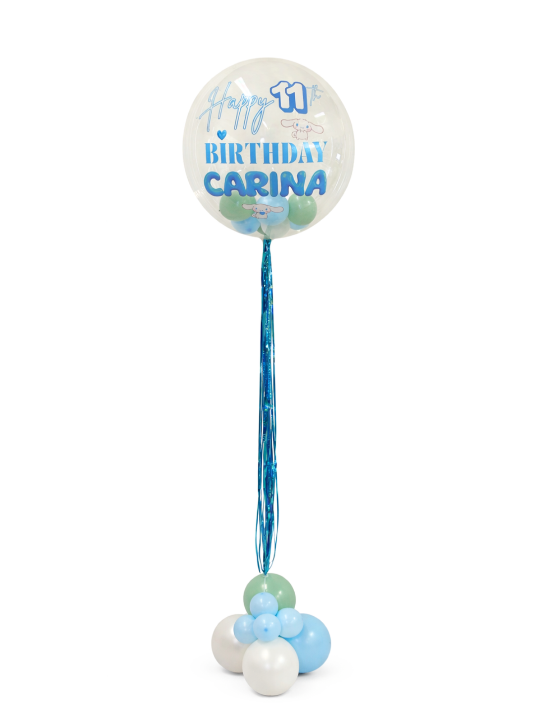 Bubble_Clear_custom_message_24_Balloons_wmini_balloons_include_bubble_weight
