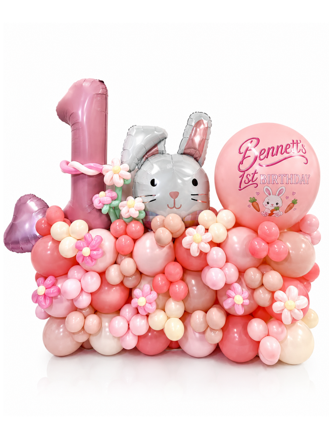 Bunny Rabbit theme Birthday with custom message