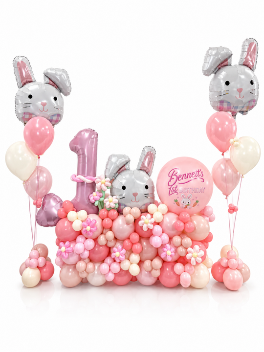 Bunny Rabbit theme Birthday with custom message Package