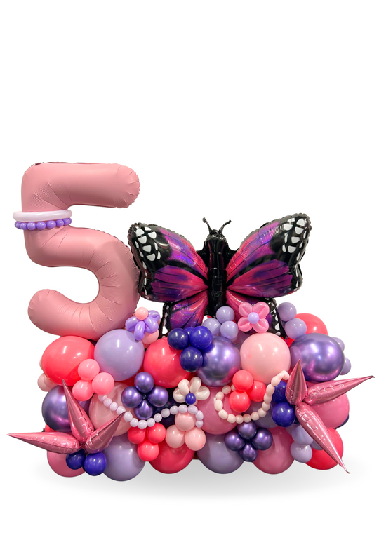 Butterfly Balloon Birthday Cluster Stand