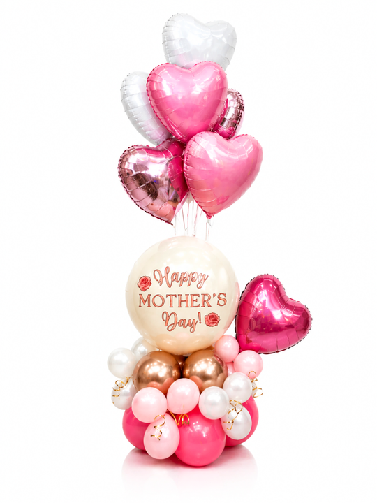 Mother's Day custom stand with 8 hearts
