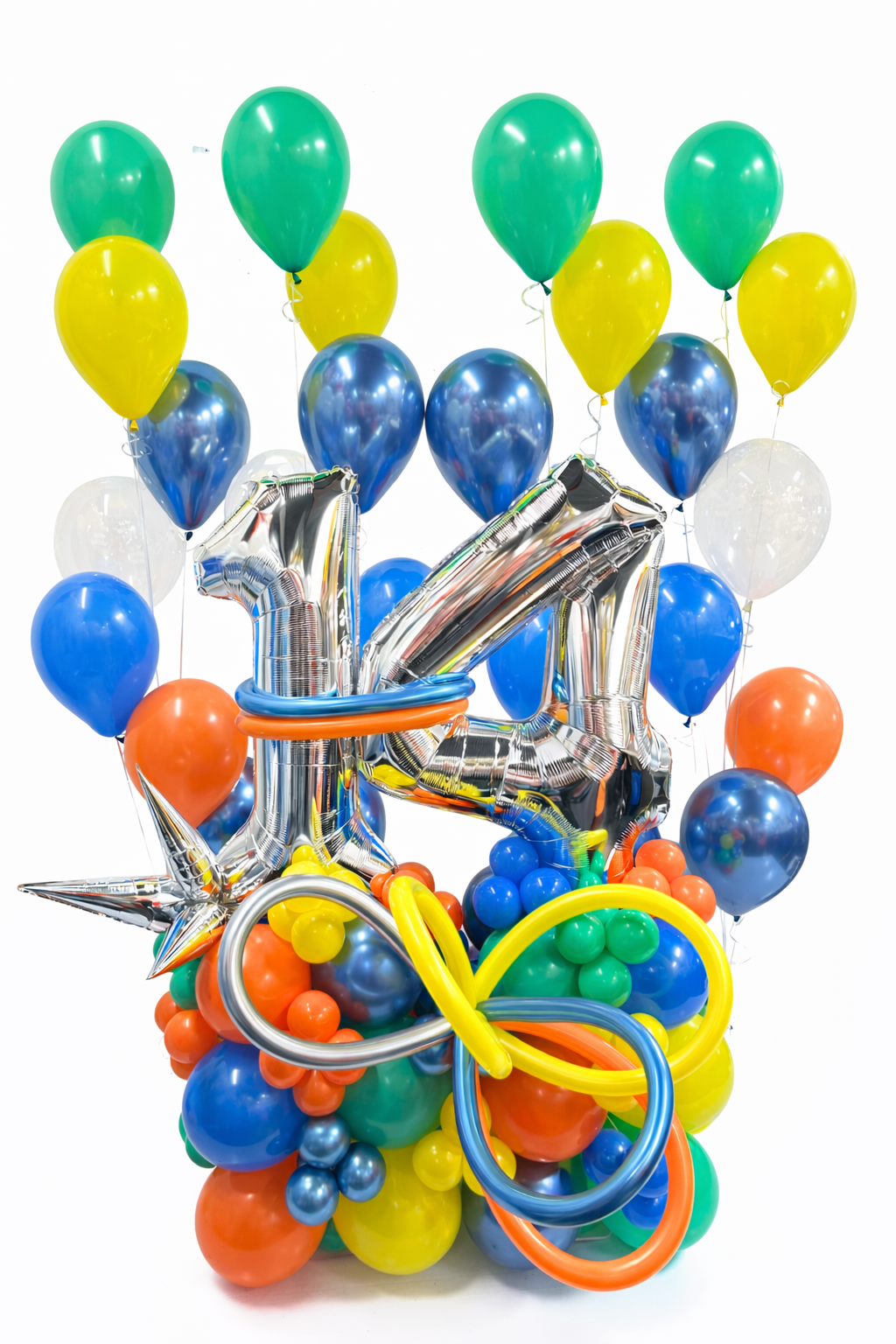 34" Number on Air-filled balloon stand SUPER PACKAGE