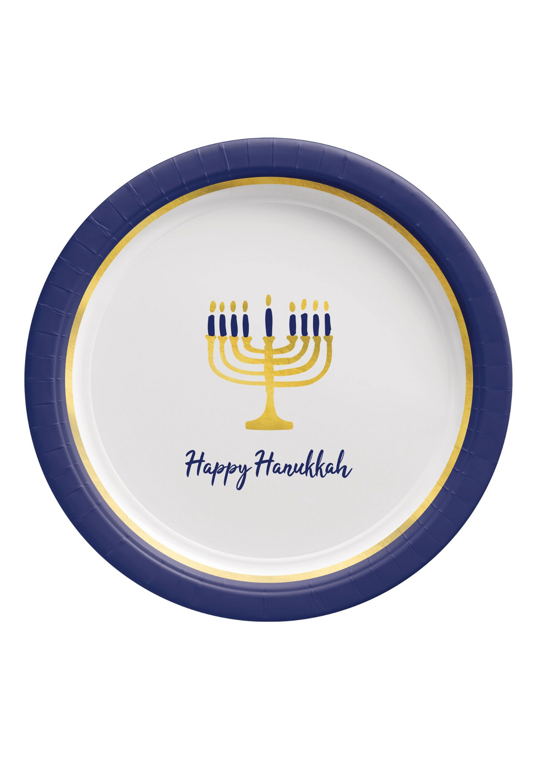 Happy Hanukkah 10" Round Paper Plates