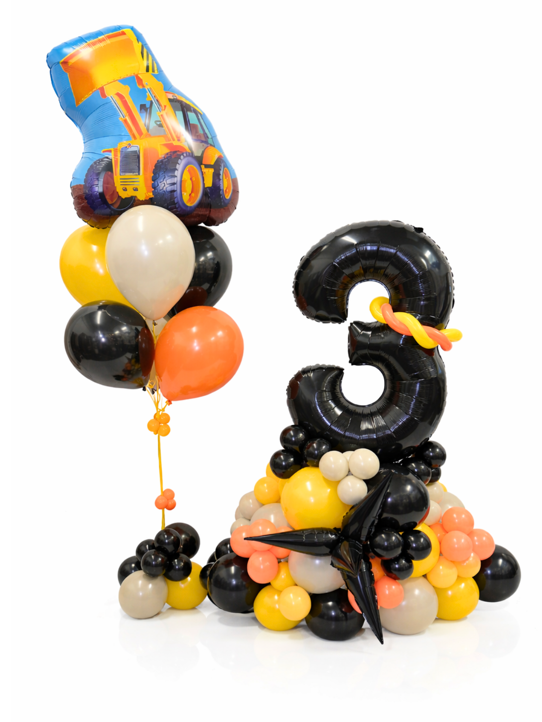 Construction_dumptruck_birthday_package_Stand_and_bouquet