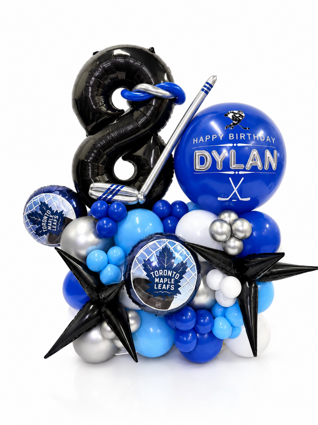 Custom Message hockey theme birthday number stand (ALL NHL TEAMS)