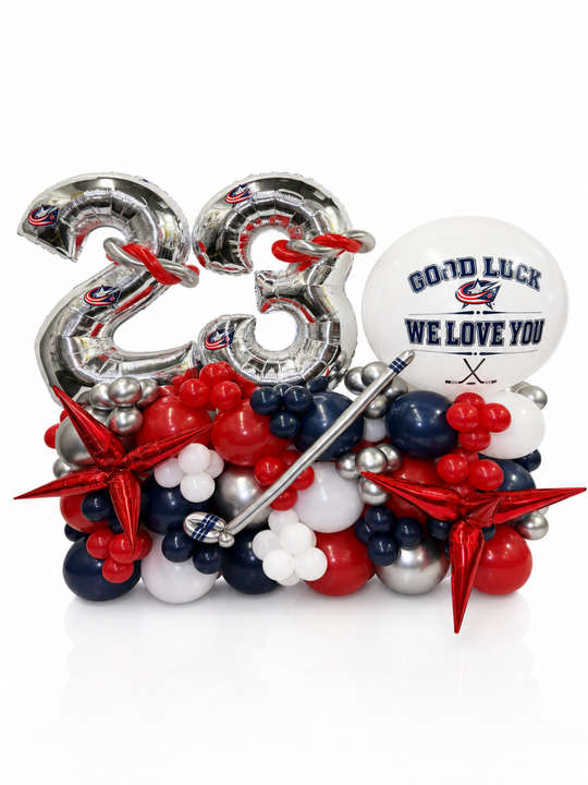 Custom Message hockey theme birthday number stand (ALL NHL TEAMS)
