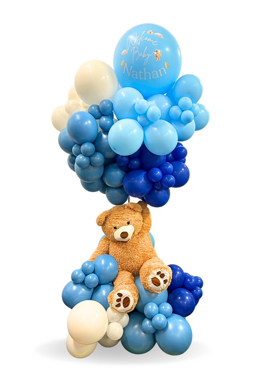 Custom Take me away teddy bear birthday balloon package (bear included) 5 ft tall!