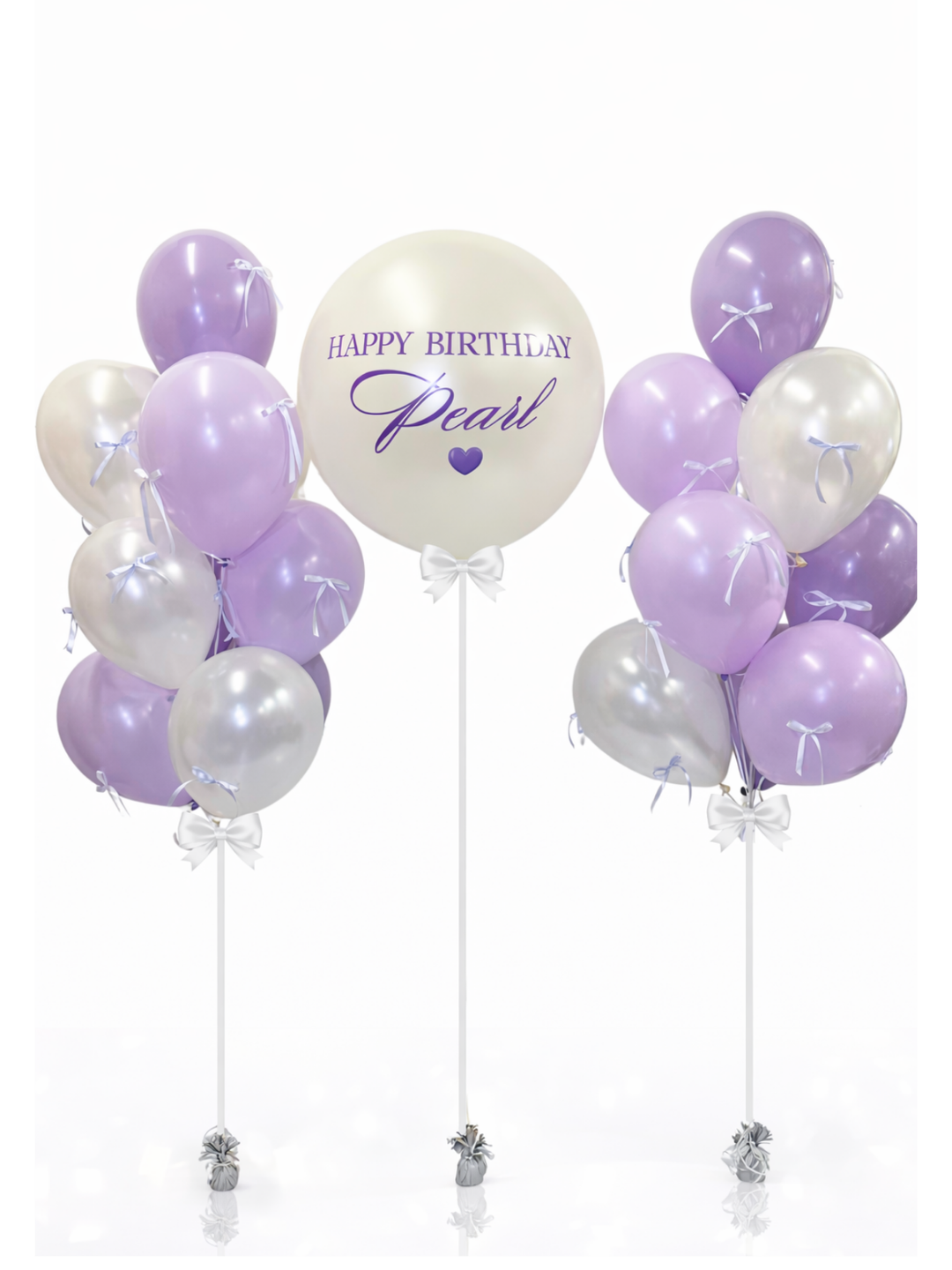 Custom bow balloon bouquets and custom message bouquet with bows