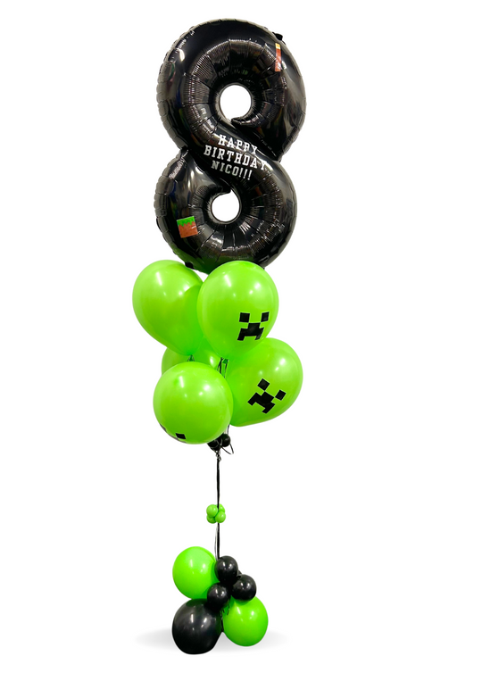 Custom message minecraft balloons with number