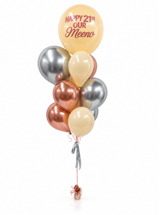 Double sided personalized "custom message" balloons bouquet