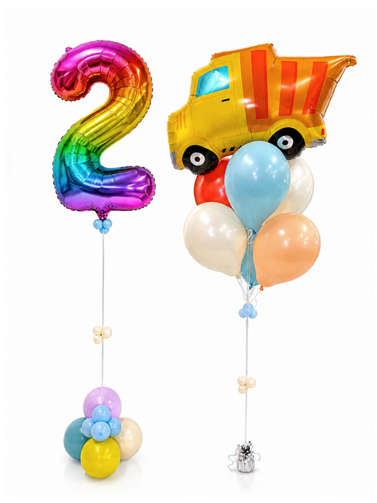 Dump truck Balloon Birthday package