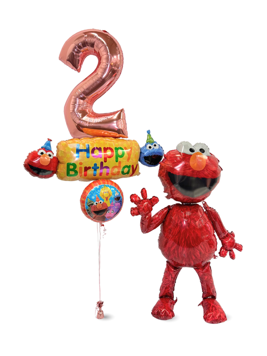 Elmo and Sesame street balloon Number Foil Bouquet Package
