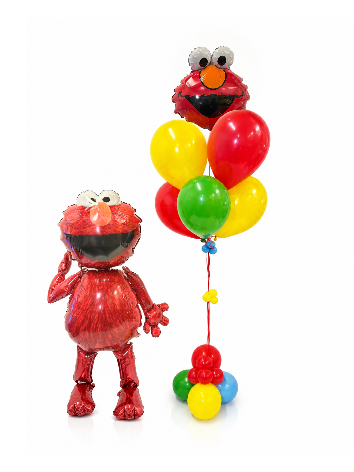 Elmo_bouquet_and_air_walker_Elmo_4_ft_tall
