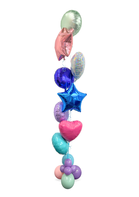 Foil Balloon Bouquet with bubble weight