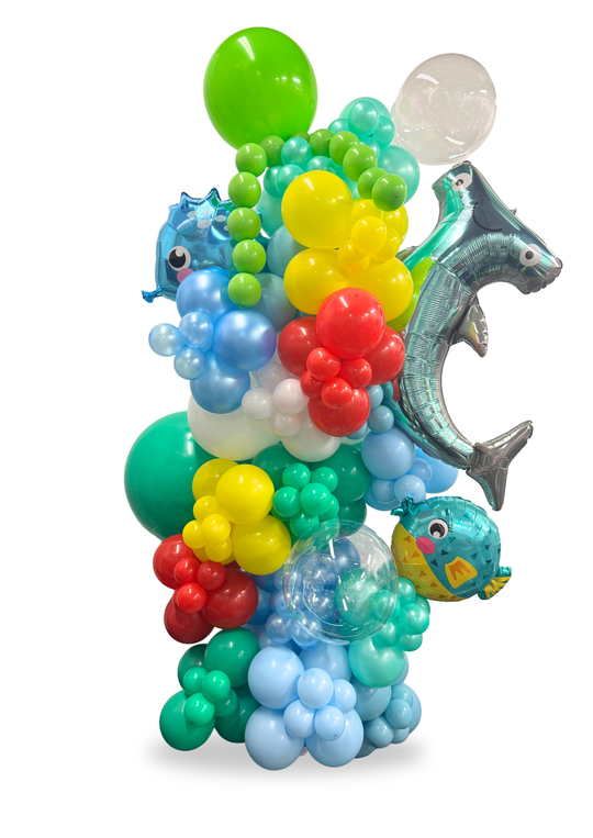 Freestanding Under the sea theme garland with custom message