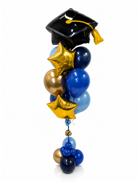 Graduation Cap balloon with star foils (quantity 1)
