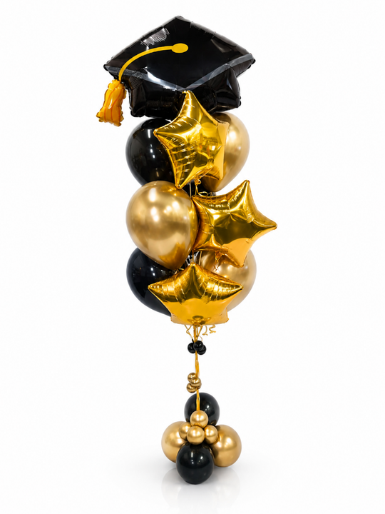 Graduation Cap balloon with star foils (quantity 1)