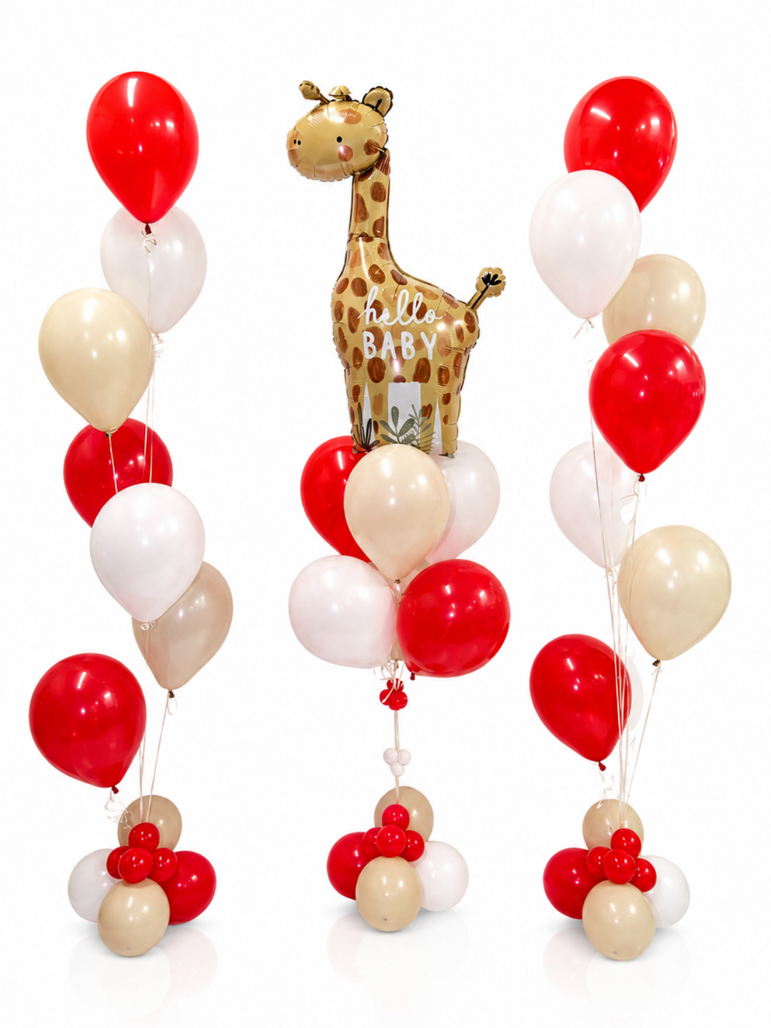 Hello_baby_giraffe_balloon_package_Gold_and_green_theme