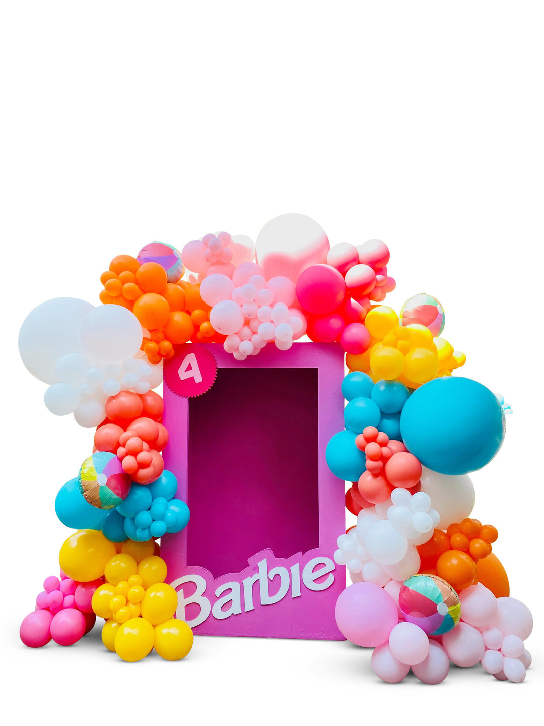 barbie box balloons