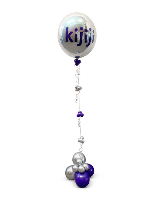 Custom Orbz balloon branded bouquet