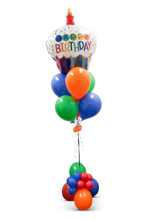 Happy Birthday Cupcake Balloons