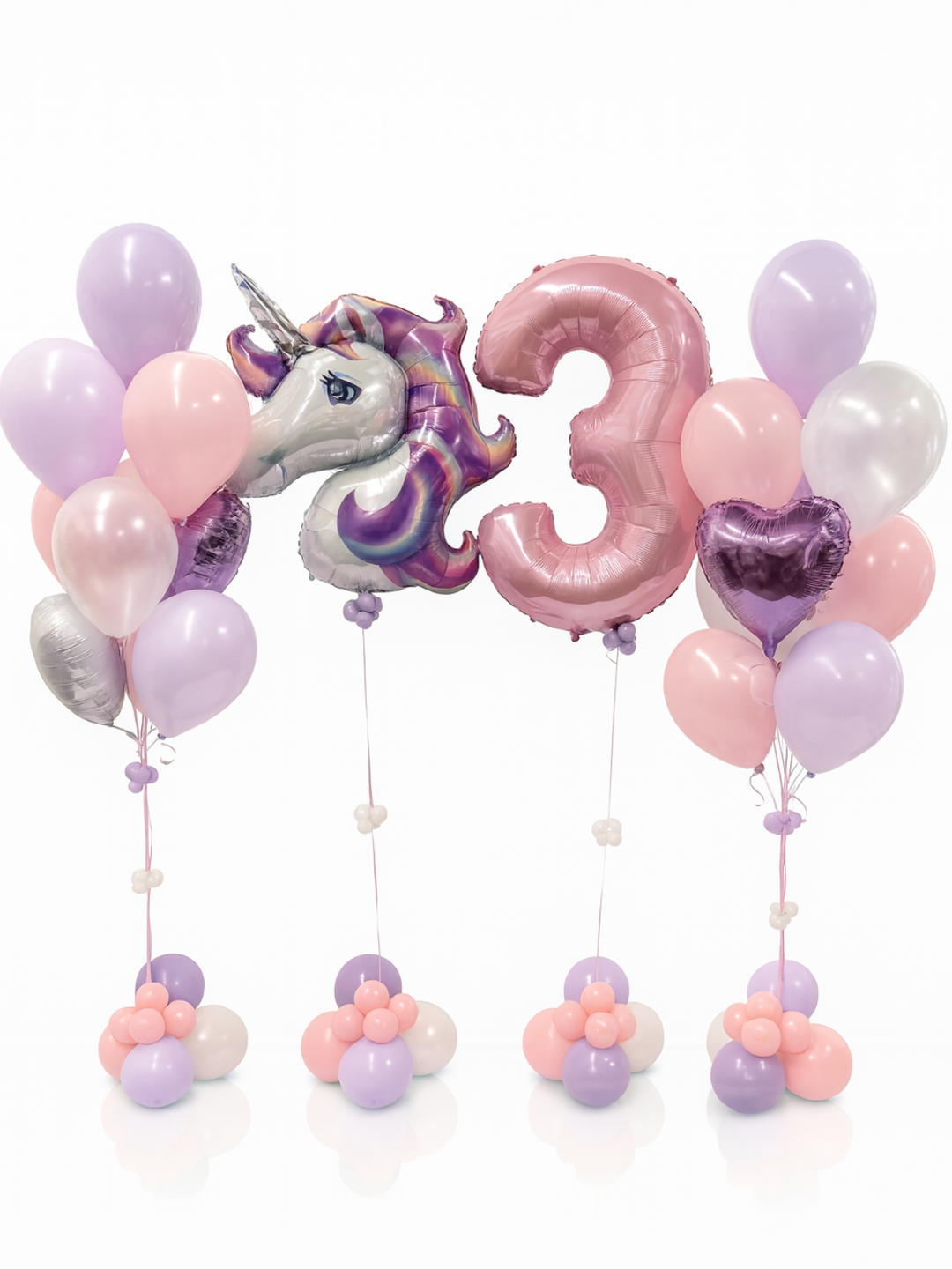 Jumbo Unicorn Birthday Balloon Package