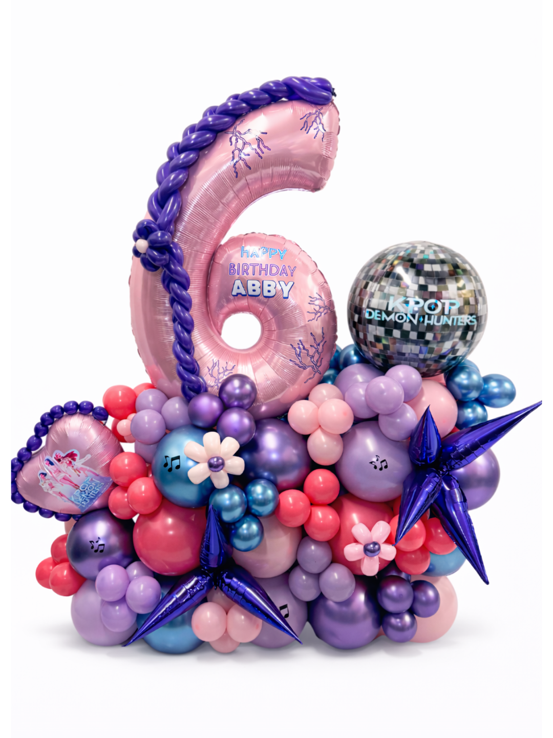 K-Pop_demon_hunter_theme_custom_balloon_cluster_stand