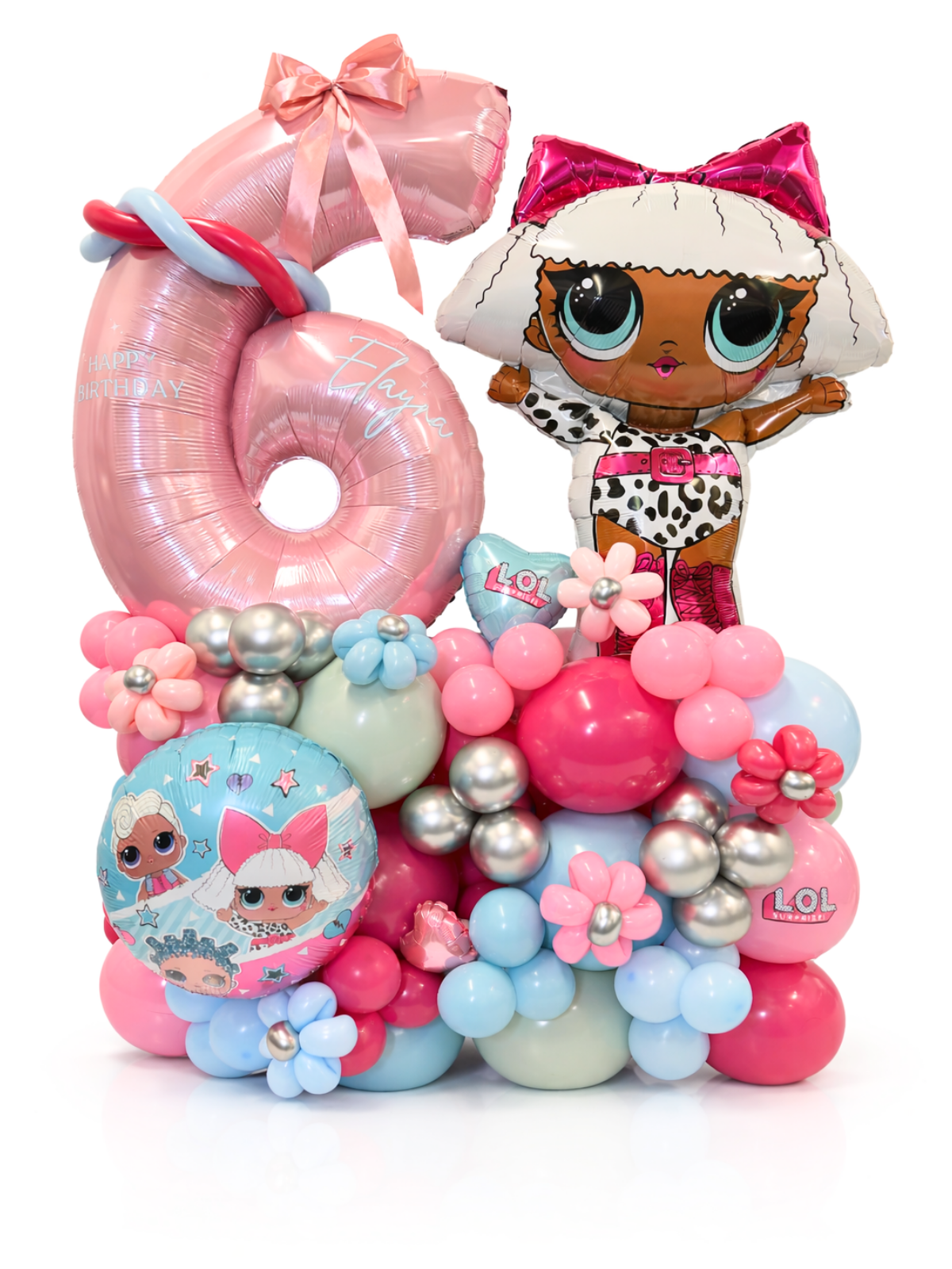 LOL_Surprise_dolls_balloon_stand_with_options_custom_message_and_number
