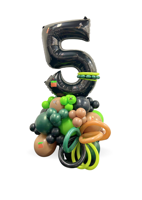 Minecraft Balloon Number Stand