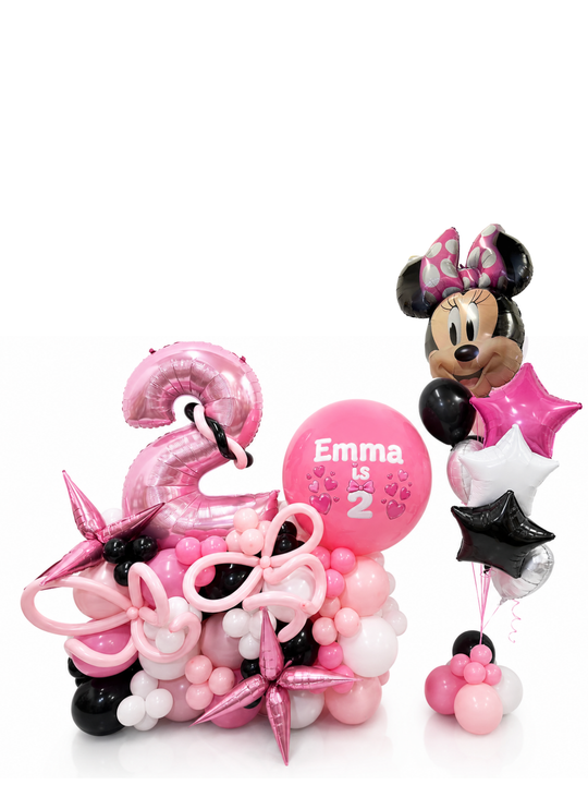 Minnie_Mouse_Number_Birthday_Balloon_Cluster_Stand_with_foil_bouquet
