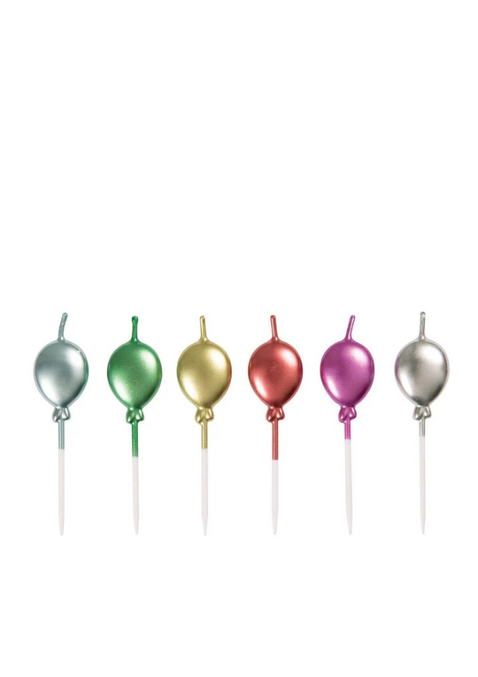 Assorted Metallic Balloon Candles