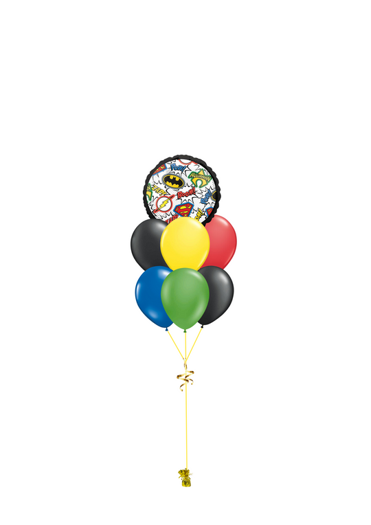 Superhero balloon birthday bouquet