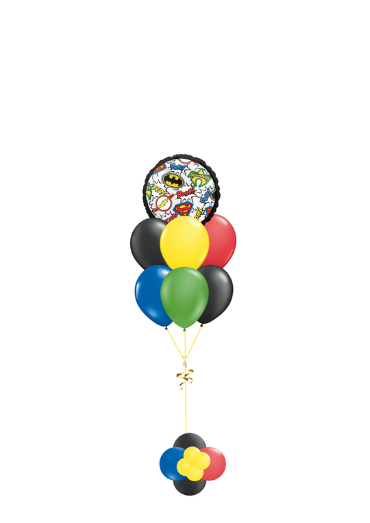 Superhero balloon birthday bouquet