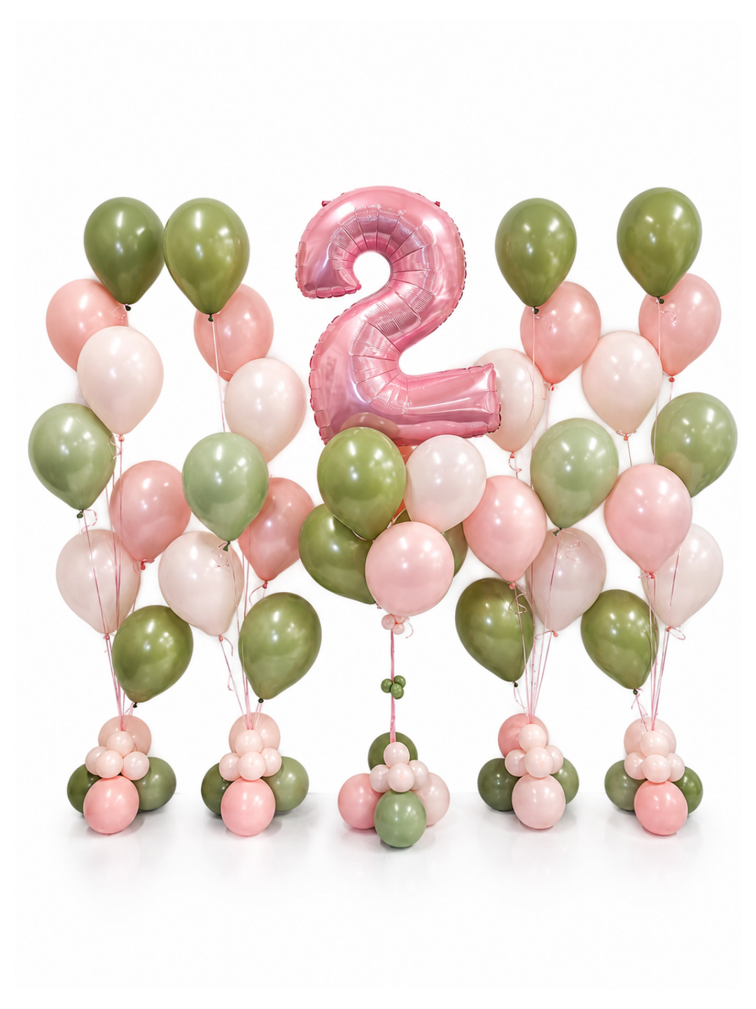 Number Balloon with cascading balloon package