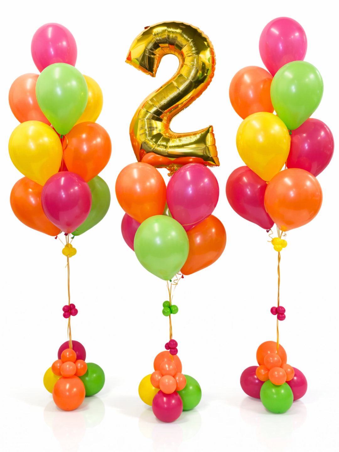 Number Balloon with two bouquet package