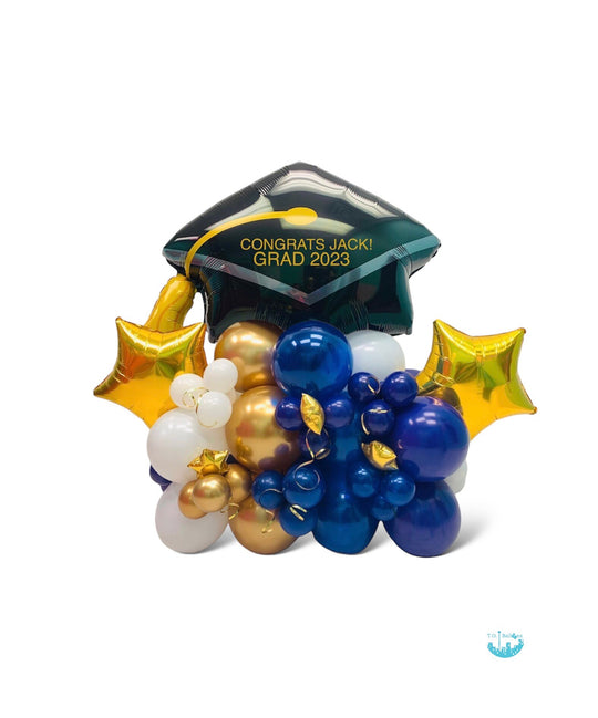 Grad 2023 Balloon Cluster Stand *ADD CUSTOM MESSAGE TO GRAD CAP*