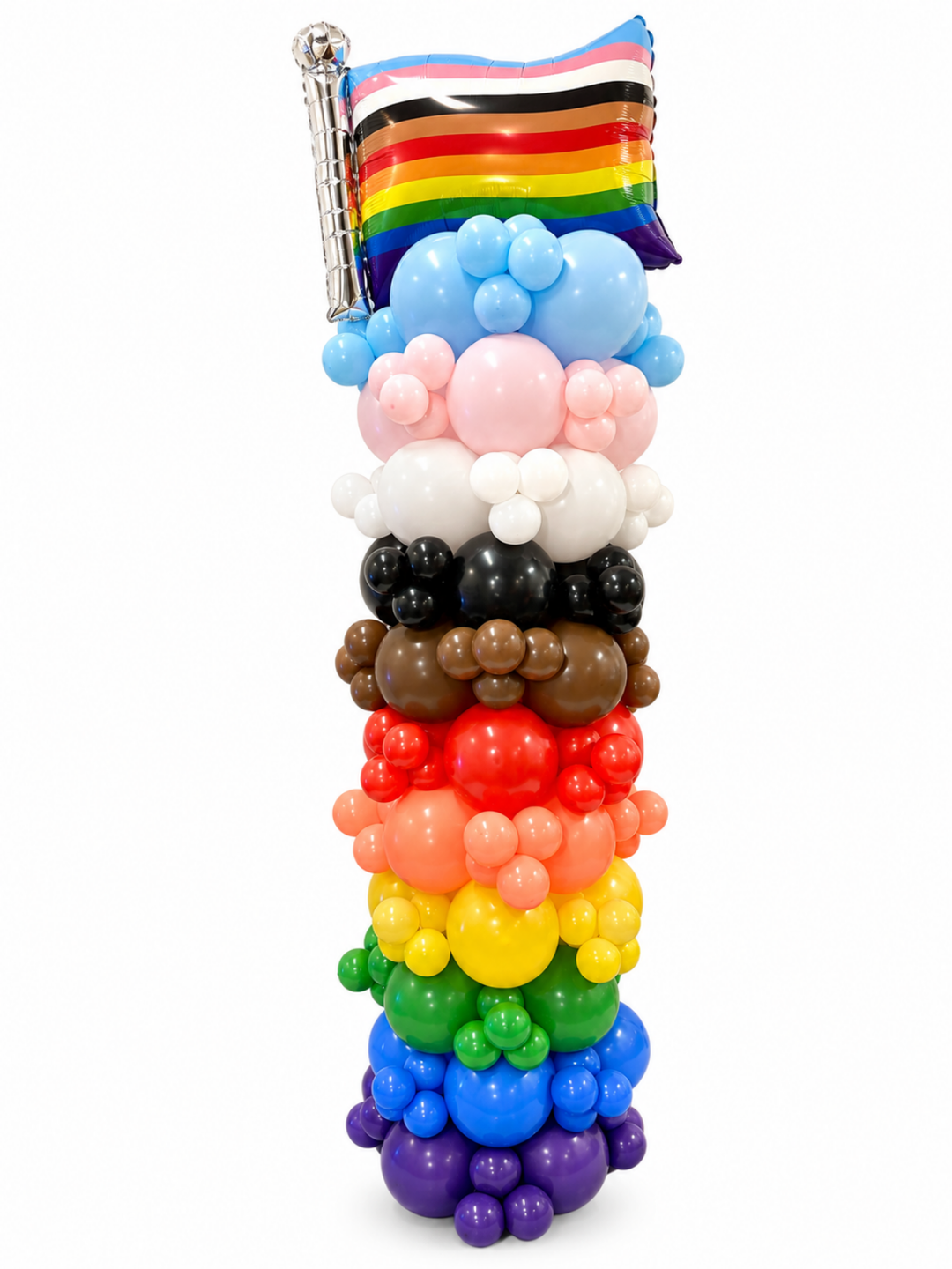 Pride Balloon Column With Flag and custom message option