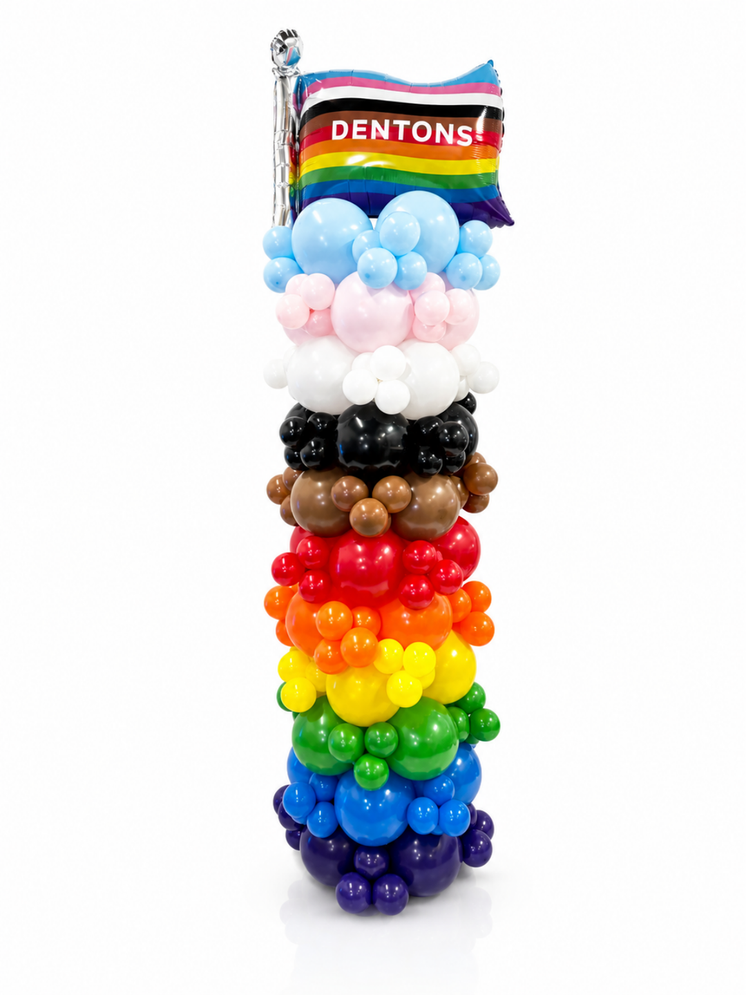 Pride Balloon Column With Flag and custom message option