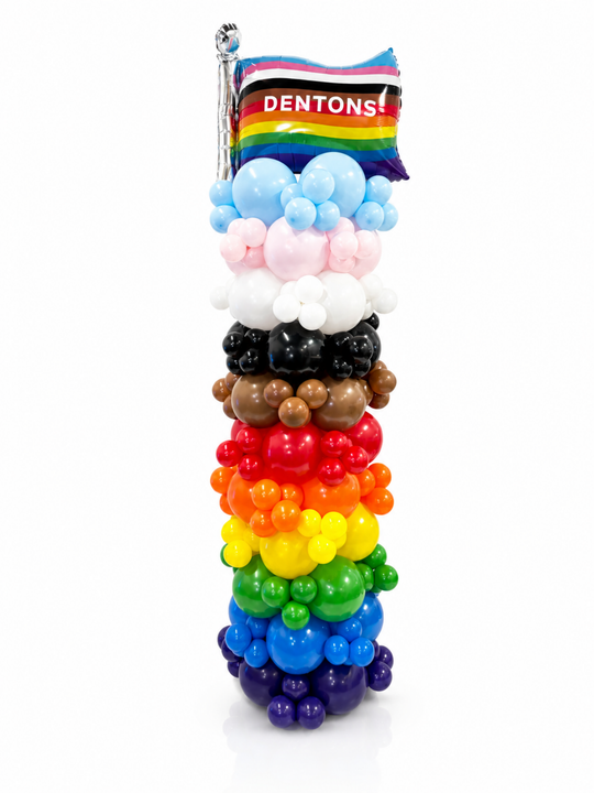 Pride Balloon Column With Flag and custom message option