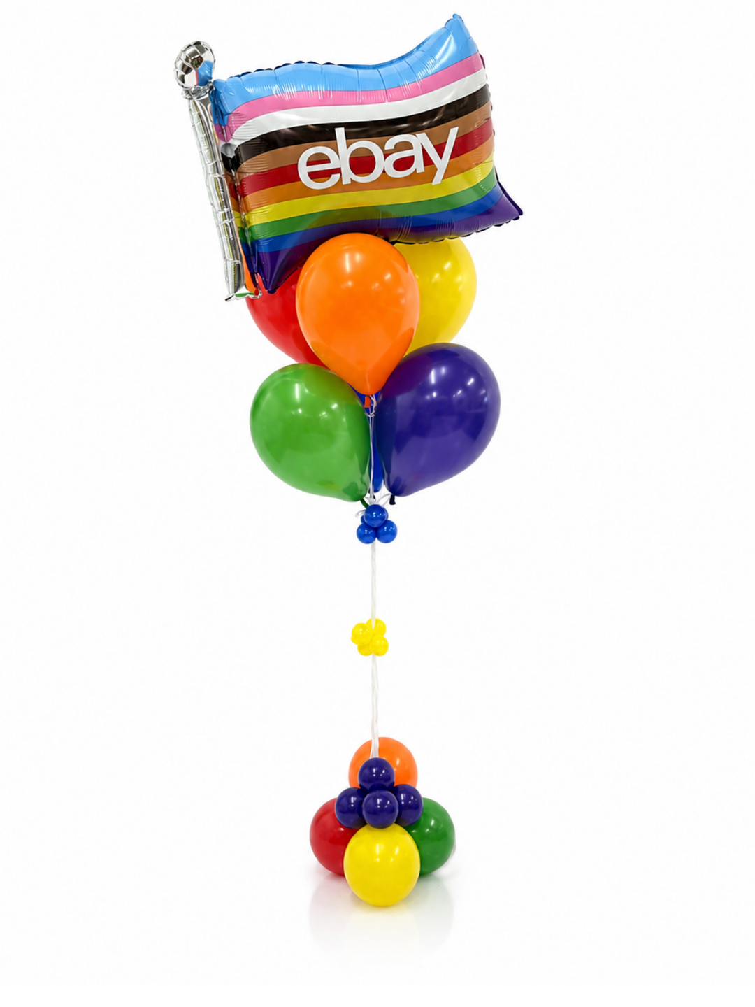 Pride custom message balloon bouquet with pride flag