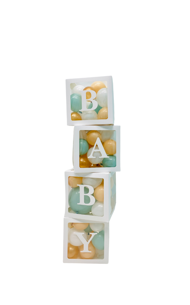 Baby Blocks with Mini Balloons