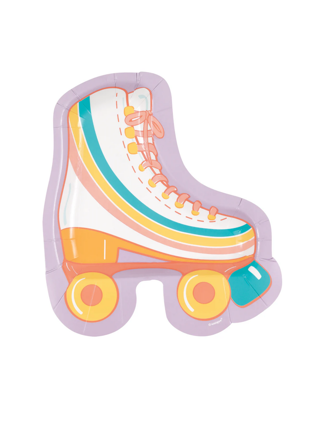 Rainbow Roller-Skate-Shaped Plates