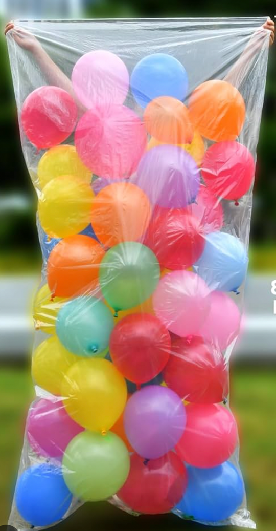 XL Balloon bags 40x20x94”, 1mil, clear, 125 bags/roll with holes for air flow