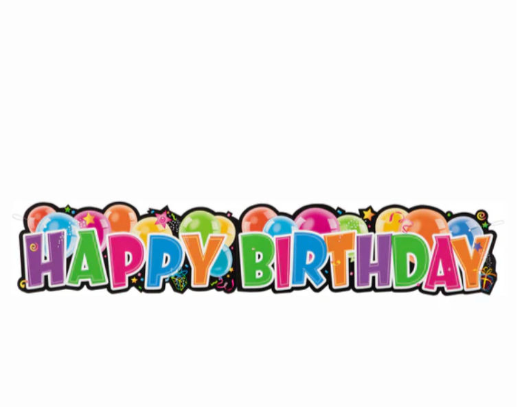 Happy Birthday Giant Jointed Banner 4.5 ft