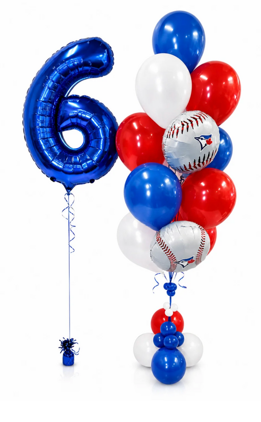Single number Blue Jays Balloon Bouquet