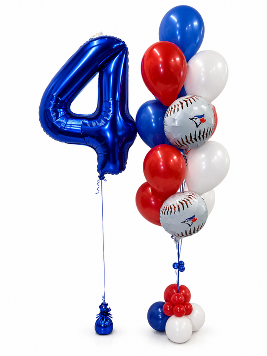 Single number Blue Jays Balloon Bouquet