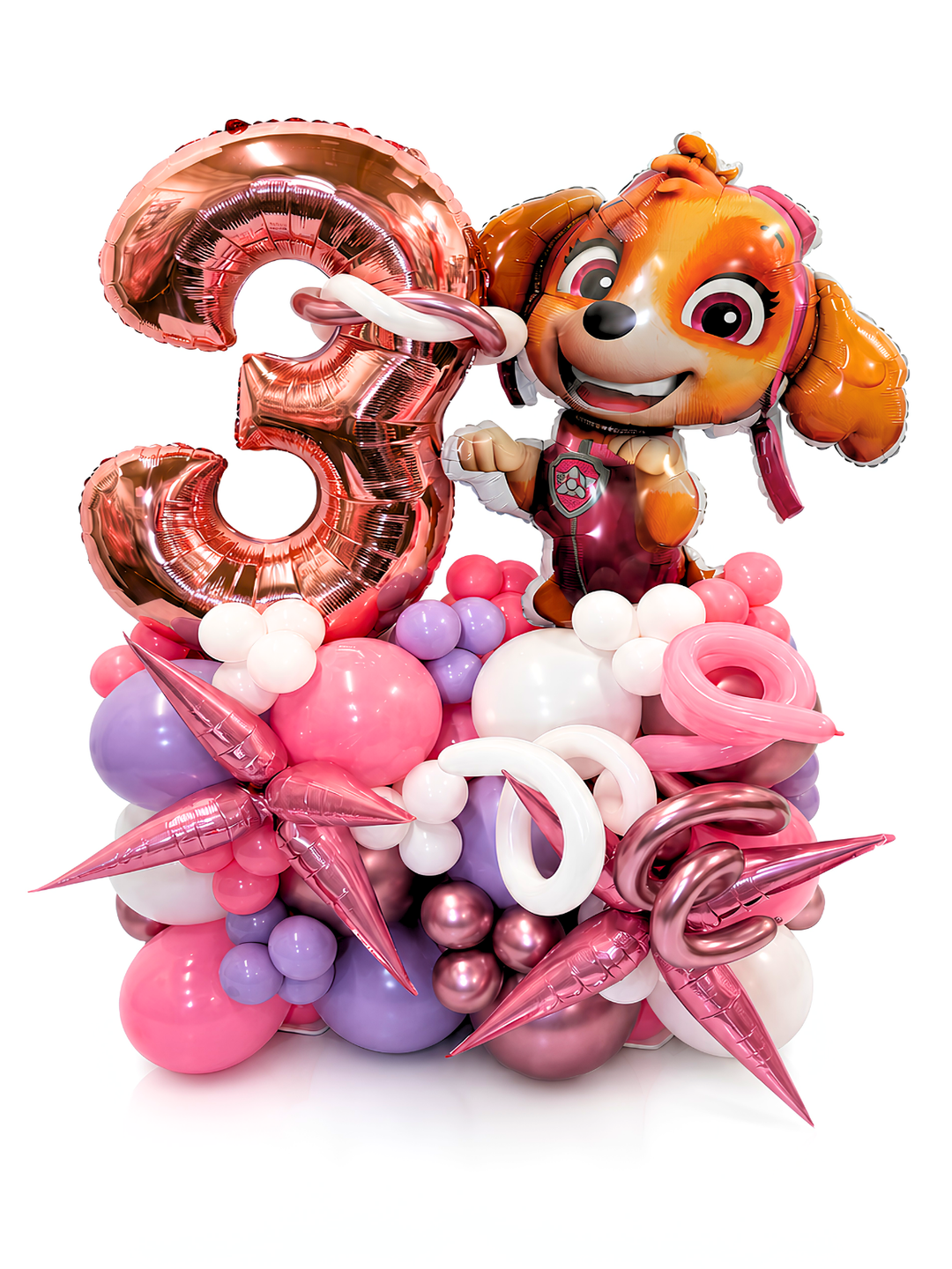 Skye Paw Patrol Birthday Balloon stand with number