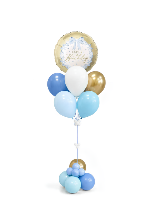 Small foil happy birthday balloon bouquet